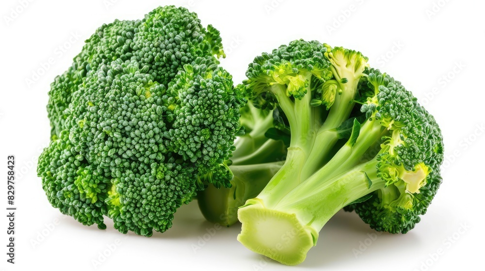 Small broccoli cabbage vegetable on white background Small broccoli cabbage vegetable on white background