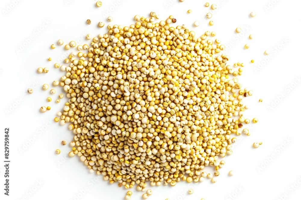 A pile of yellow grains of some kind. The grains are scattered and not in a uniform pile A pile of yellow grains of some kind. The grains are scattered and not in a uniform pile