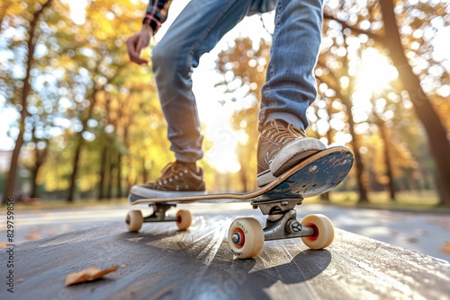 Skateboarder adjusting stance before dropping into ramp at summer olympics, highlighting readiness