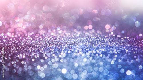 abstract glitter silver  purple  blue lights background. de-focused. Generative AI.