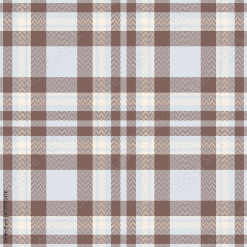 Plaid seamless pattern. Check fabric texture. Vector textile print.