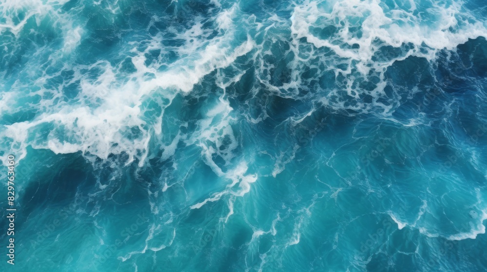 Overlooking the undulating waves on the sea surface Overlooking the undulating waves on the sea surface