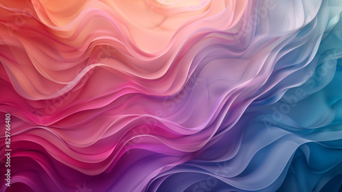 Background. Soft abstract fluid art with smooth waves in pastel colors  dynamic and energetic. Great for creative projects and creating backgrounds with a modern and expressive design