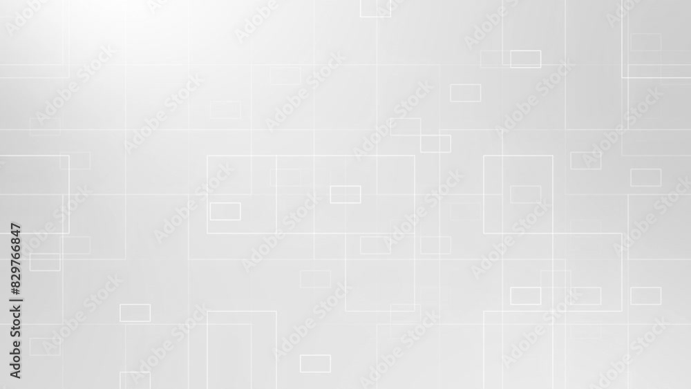 White hi-tech technology square box pattern minimal geometrical futuristic loop able background White hi-tech technology square box pattern minimal geometrical futuristic loop able background