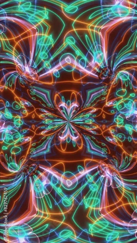 Wallpaper Mural A vibrant abstract footage that strongly resembles a kaleidoscope effect. Smart mobil phone background Torontodigital.ca