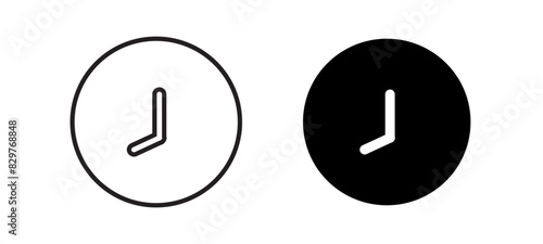 Time icons set. Universal time icon to use in web and mobile UI, set of basic UI time elements