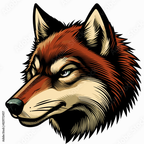 Majestic Maned Wolf, a Carnivorous Mammal Native to Brazil, Captured in Detailed Cartoon Style - Wildlife Art