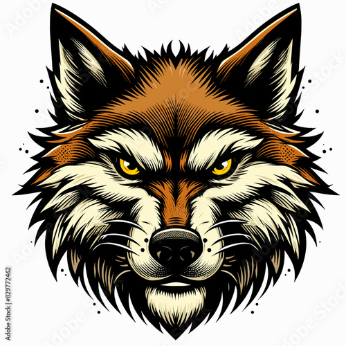 Majestic Maned Wolf, a Carnivorous Mammal Native to Brazil, Captured in Detailed Cartoon Style - Wildlife Art