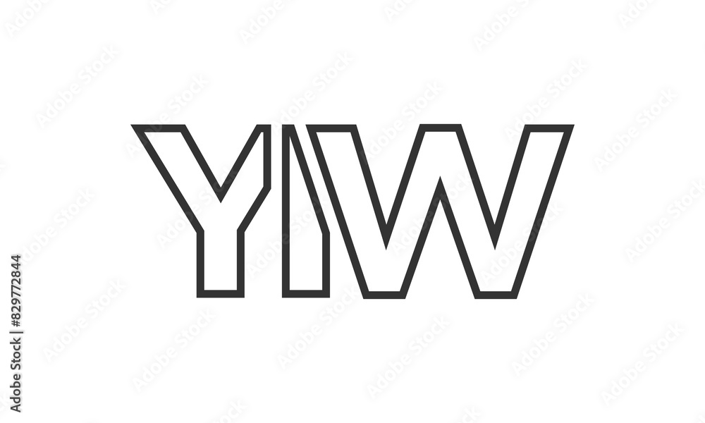 YIW logo design template with strong and modern bold text. Initial based vector logotype featuring simple and minimal typography. Trendy company identity. YIW logo design template with strong and modern bold text. Initial based vector logotype featuring simple and minimal typography. Trendy company identity.