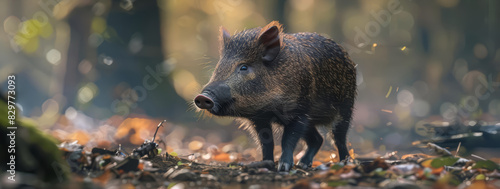 A peccary snuffled along the forest floor