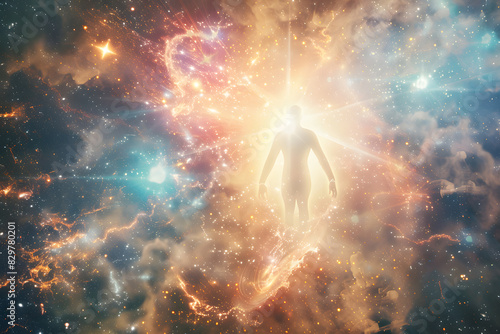 Ethereal Body, Mystic Form, Galactic Spirit, Otherworldly Figure, Astral Self, Cosmic Essence