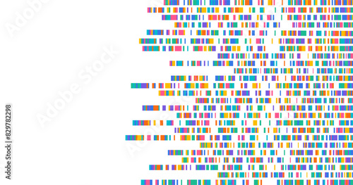 Dna test infographic. Genome sequence map.