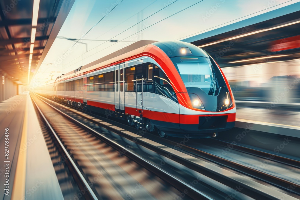 Effortless grace high speed train signifies progress in transportation technology Effortless grace high speed train signifies progress in transportation technology