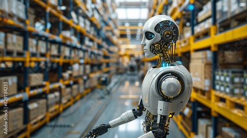 AI enhances ERP systems for efficient supply chain management, minimizing lead times and optimizing operations for enhanced productivity, Created with Generative AI. photo