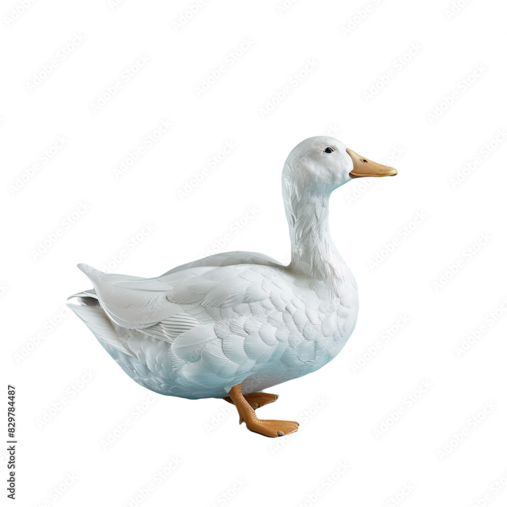A white duck isolated on transparent background, Ai Generative A white duck isolated on transparent background, Ai Generative