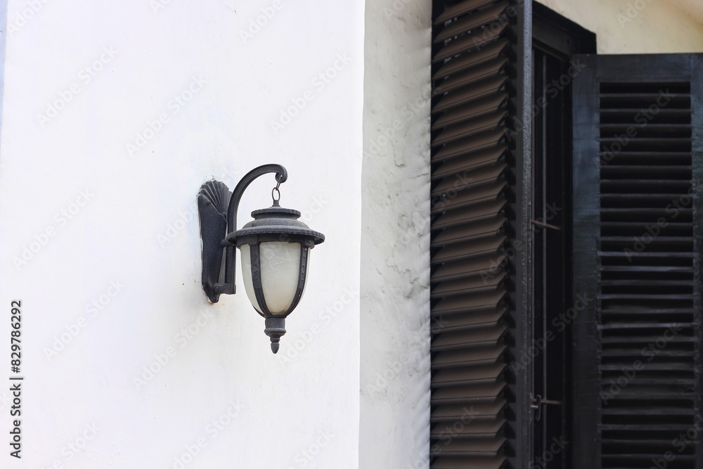 Design European style garden lamp. Light Exterior Outdoor building. Design European style garden lamp. Light Exterior Outdoor building.