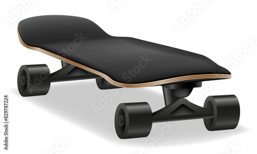 skateboard for extreme sports and active entertainment vector illustration
