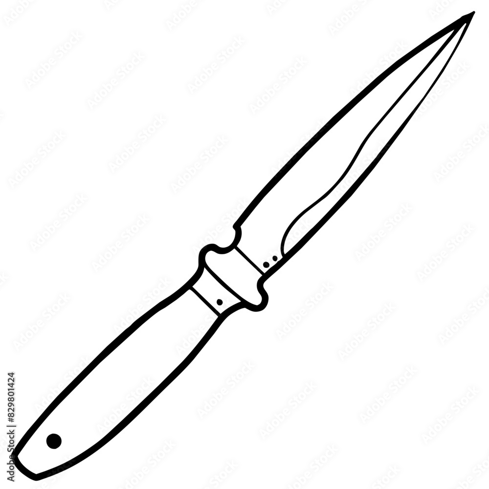 Obraz premium line drawing of a steak knife
