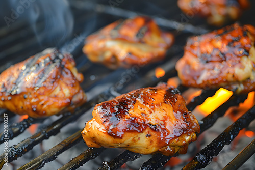 grilled chicken thighs photo