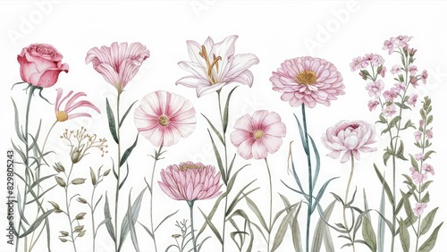 Wallpaper Mural Detailed Botanical Artwork Series Torontodigital.ca