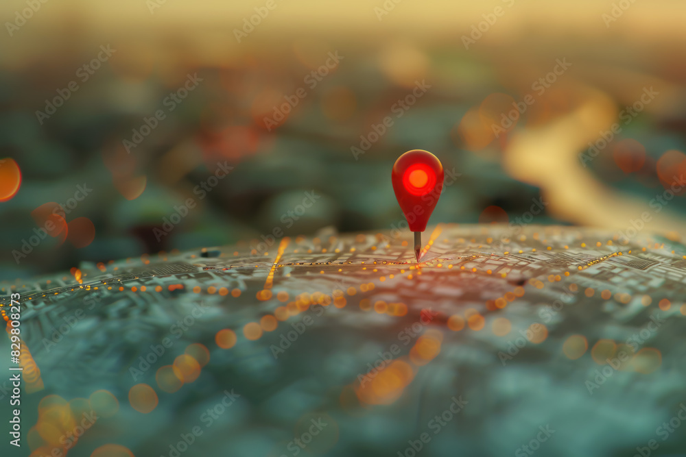 Red Location Pin, Red pin on a city map, Navigation and Travel, Urban Exploration Red Location Pin, Red pin on a city map, Navigation and Travel, Urban Exploration