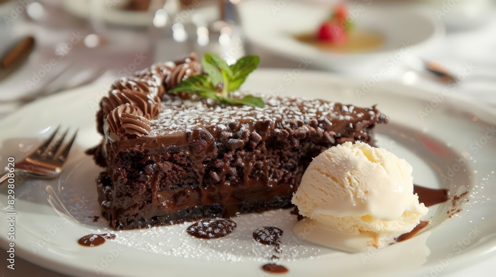 Treat yourself to the ultimate indulgence with chocolate cake and ice cream, a timeless classic that never fails to impress. Treat yourself to the ultimate indulgence with chocolate cake and ice cream, a timeless classic that never fails to impress.