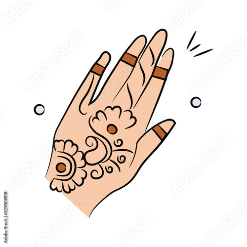 Get this carefully designed icon of mehndi design
