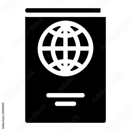 pasport glyph style icon