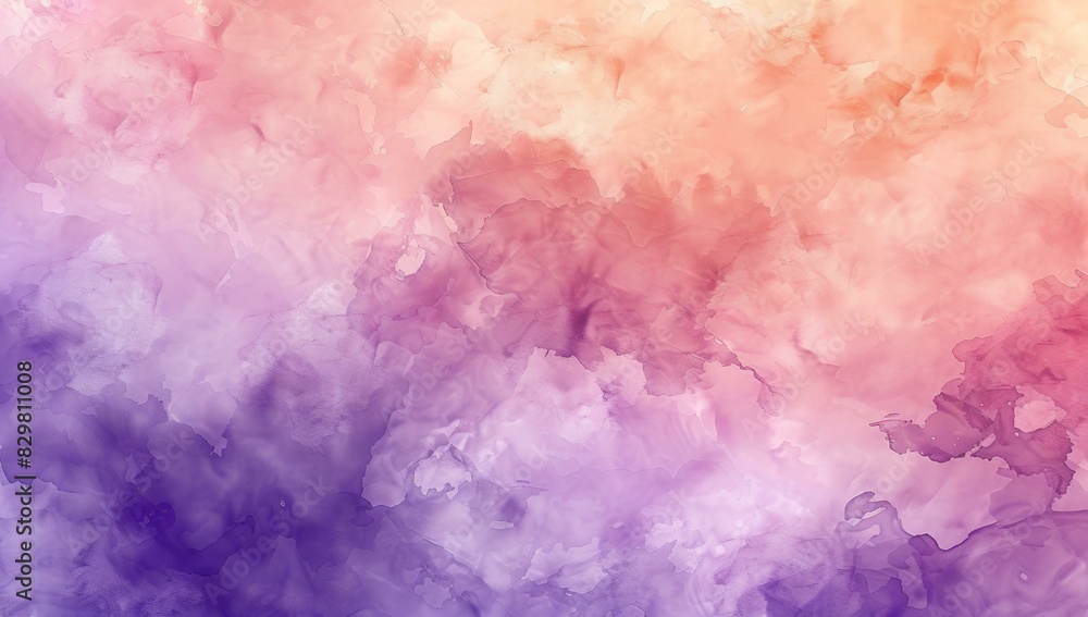 A vivid abstract background with Lavender to peach watercolor A vivid abstract background with Lavender to peach watercolor