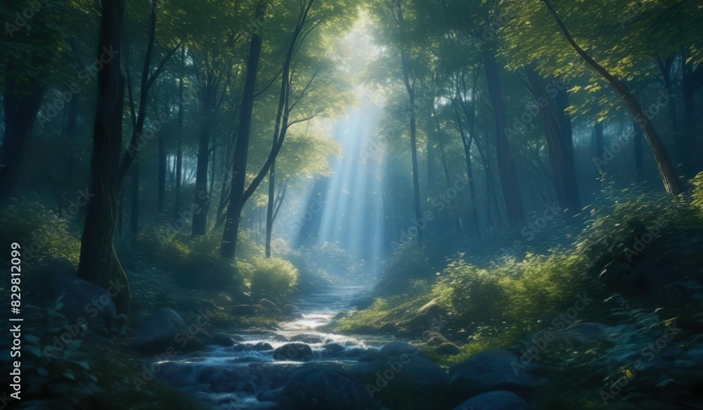 forest in the morning forest in the morning