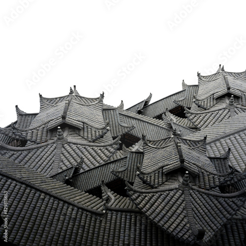 chinese temple roof Environmental Architecture, Landscape, Roof, Zhang Jiajie, China photo