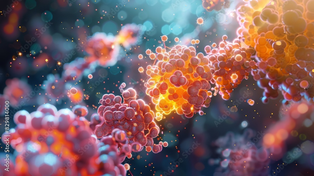 A conceptual image of a hormone molecule interacting with a receptor on a cell membrane, highlighting the process of cellular signaling and communication within the body. A conceptual image of a hormone molecule interacting with a receptor on a cell membrane, highlighting the process of cellular signaling and communication within the body.