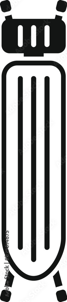 Vector icon depicting a classic barbershop pole in bold black silhouette, suitable for design elements Vector icon depicting a classic barbershop pole in bold black silhouette, suitable for design elements