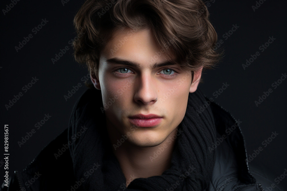 Generative AI photo of young confident handsome elegant man wear suit Generative AI photo of young confident handsome elegant man wear suit