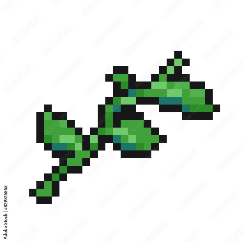 pixelated green greenery sprout leaf pixel art game items nature pixelated green greenery sprout leaf pixel art game items nature