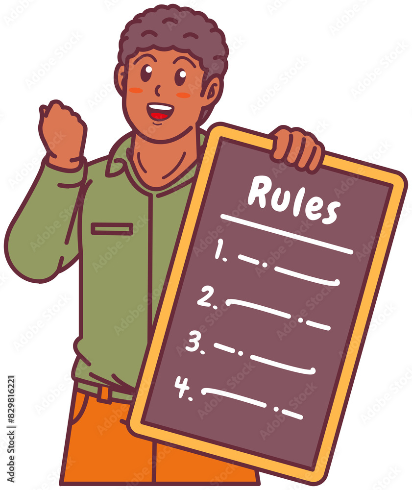A Black Man Holding a Rule Board A Black Man Holding a Rule Board