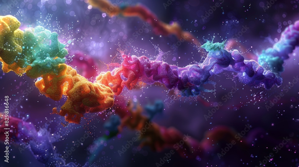 An artistic representation of an enzyme in action, showing substrate binding and catalysis, with colorful accents to emphasize the dynamic nature of enzymatic reactions. An artistic representation of an enzyme in action, showing substrate binding and catalysis, with colorful accents to emphasize the dynamic nature of enzymatic reactions.
