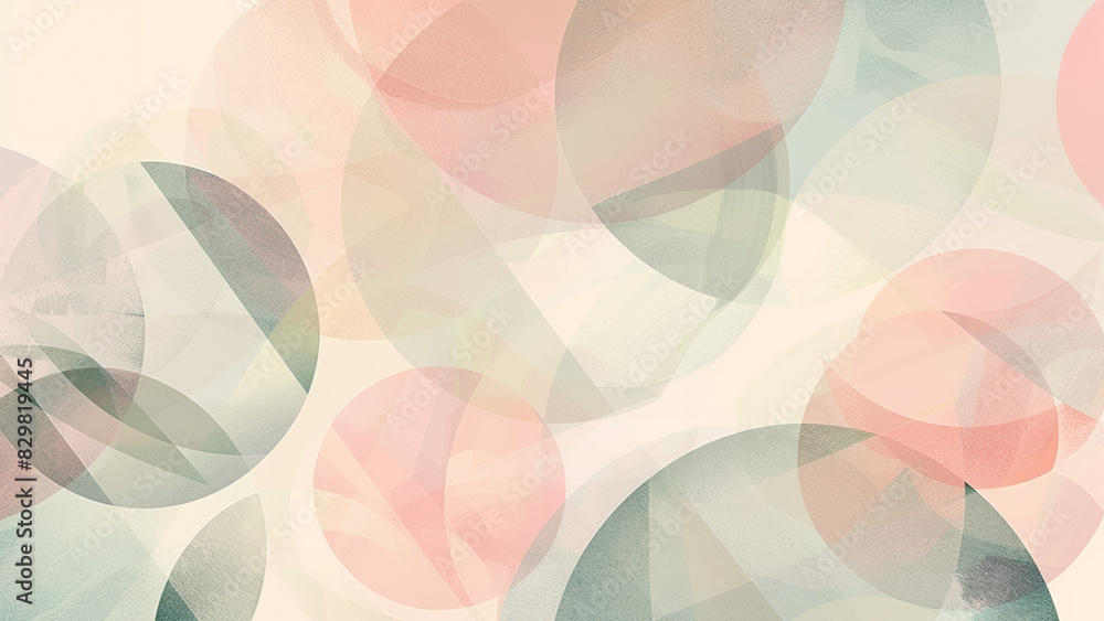 Abstract Art with Soft Overlapping Pastel Colored Circles and Shapes Abstract Art with Soft Overlapping Pastel Colored Circles and Shapes