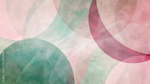 Abstract Soft Pastel Colored Circles with Gentle Overlapping Patterns