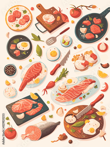 background with sushi