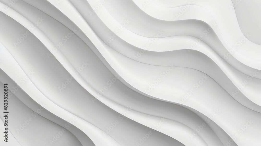 Minimalist wave-like forms in white create a seamless, clean aesthetic against a pure background. Minimalist wave-like forms in white create a seamless, clean aesthetic against a pure background.