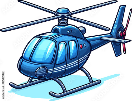 Helicopter illustration artificial intelligence generation.
