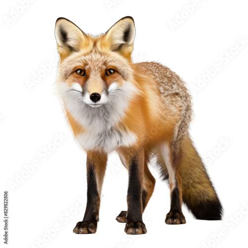 agile clever fox isolated transparent background