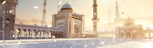 Beautiful Masjid Image Muslims Islamic Religion Faith and Worship of Allah islamic background
 photo