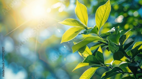 Bright sunlight against a backdrop of clear blue sky