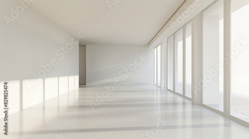 Expansive white space with a clean backdrop  ideal for modern and minimalist themes.