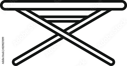Simple line drawing of an ironing board suitable for various design needs