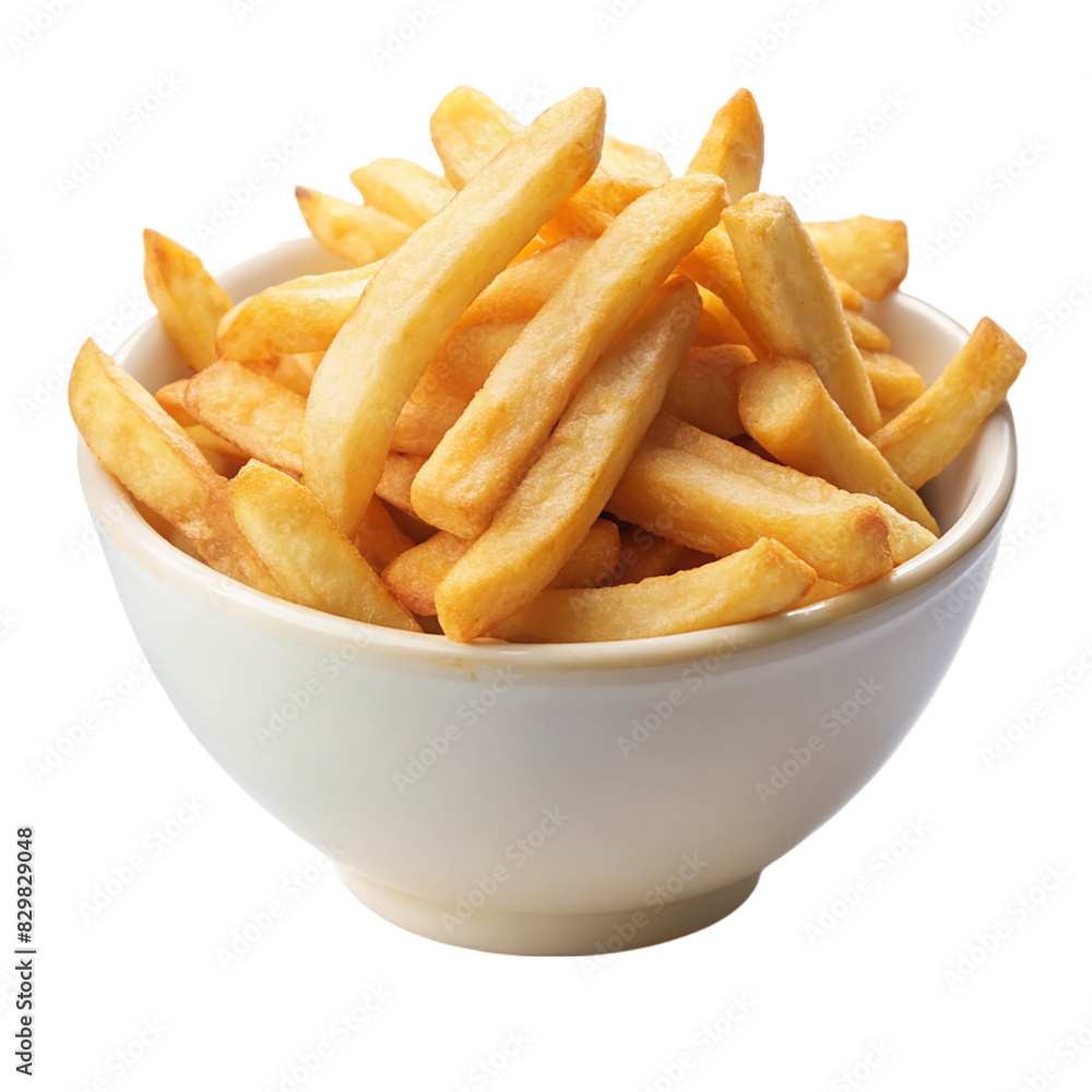 A bowl of fries on transparent background A bowl of fries on transparent background