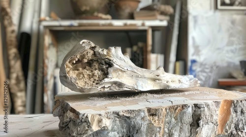 Wallpaper Mural Arrow pointing at buckwheat sculpture on the desk Torontodigital.ca