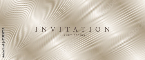 Elegant background with gold lines pattern and luxury gradient. Premium modern abstract vector illustration for invitation, flyer, cover design, prestigious voucher, business banner, luxe invite.
